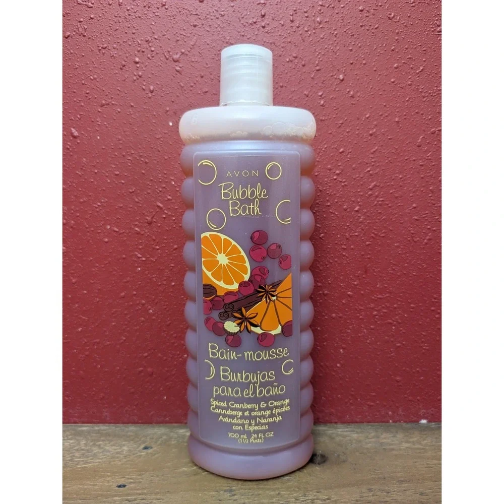 Avon Bubble Bath Spiced Cranberry & Orange 24 fl oz 700mL Fall Scent Bath Soak N